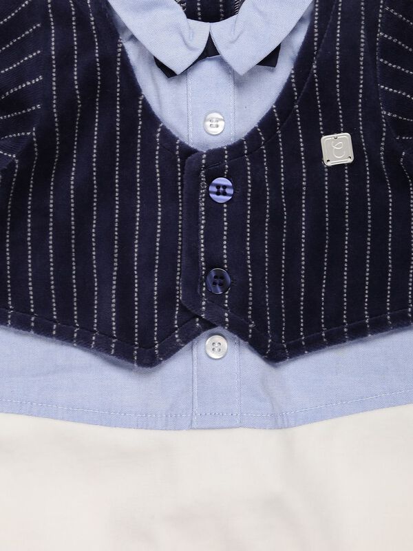 Velour Babysuit-Leg Opening image number 3